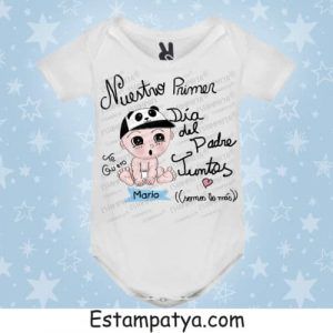BODY NUESTRO PRIMER DÍA DEL PADRE JUNTOS Body Bebe Blanco E1550513078853 6