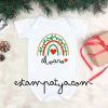 BODY NAVIDEÑO ARCOIRIS PERSONALIZADO Body Arcoiris Navidad Personalizado 5