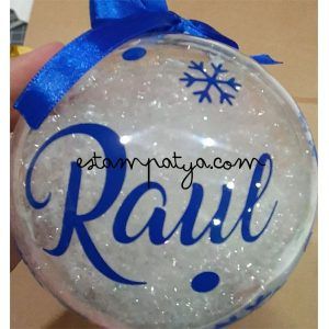 BOLAS DE NAVIDAD PERSONALIZADAS Bola De Navidad Azul 5