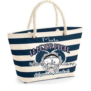 BOLSA PLAYA PERSONALIZADA LA MEJOR PROFE DEL MUNDO Bolsa La Mejor Profe Del Mundo