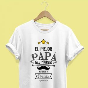 CAMISETA EL MEJOR PAPÁ DEL MUNDO PERTENECE A Camiseta El Mejor Papa Del Mundo Pertenece A 5