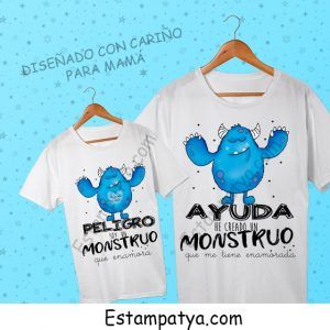 CAMISETAS PARA MAMÁ AYUDA HE CREADO UN MONSTRUO QUE ME TIENE ENAMORADA Camisetas Mama Ayuda He Creado Un Monstruo 6