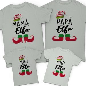 CAMISETAS NAVIDAD FAMILIA ELFOS Camisetas Navidad Familia Elfos Blancas 6