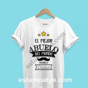 CAMISETA EL MEJOR ABUELO DEL MUNDO PERTENECE A Camiseta El Mejor Abuelo Del Mundo Pertenece A 5