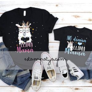 CAMISETAS MAMÁ LLAMA Camisetas Mama Llama Tono Azul 5