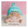 MOCHILA DE FELPA PERSONALIZADA MUÑECA TURQUESA Mochila De Felpa Personalizada Muneca Turquesa 5