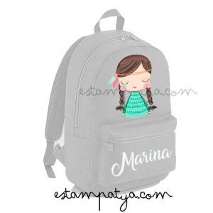 MOCHILA MINI INDIA PERSONALIZADA Mochila Personalizada India Color Gris 5