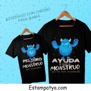 Camisetas para Mamá ayuda he creado un monstruo que me tiene enamorada