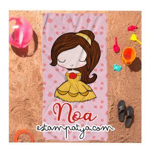 TOALLA PERSONALIZADA PRINCESAS Toalla Personalizada Princesas Bella 5