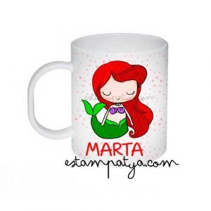 TAZA PLÁSTICO PERSONALIZADA PRINCESAS Taza Plastico Princesa Ariel 5