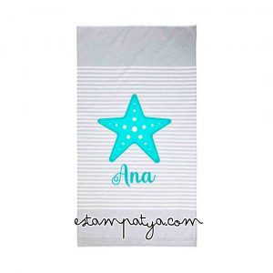 TOALLA PERSONALIZADA CON NOMBRE Y ESTRELLA COLORES Toalla Personalizada Con Nombre Y Estrella Mint 5