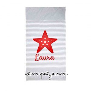 TOALLA PERSONALIZADA CON NOMBRE Y ESTRELLA COLORES Toalla Personalizada Con Nombre Y Estrella Roja 5