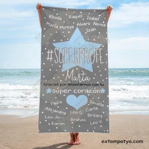 TOALLA SUPER PROFE PERSONALIZADA Toalla Super Profe
