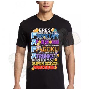 CAMISETA PAPÁ DRAGÓN BALL SAYANS Camiseta Papa Dragon Ball Sayans Modelo 6