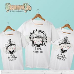 CAMISETAS PAPÁ GRAN JEFE Camisetas Papa Gran Jefe Blanco Y Negro 6