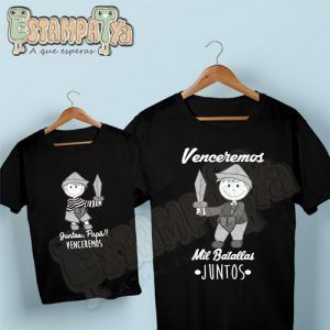 CAMISETAS PAPÁ, JUNTOS VENCEREMOS Camisetas Papa Juntos Venceremos Negras 6