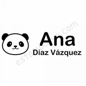 SELLO TEXTIL PERSONALIZADO "PANDA" Diseno Sello Textil Personalizado Panda 6