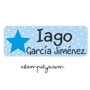ETIQUETAS PERSONALIZADAS Etiquetas Estrella Azul 5
