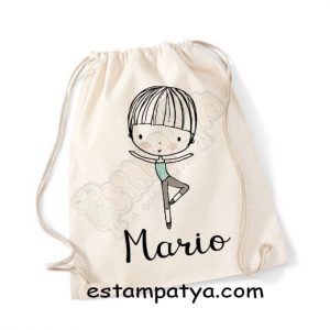 MOCHILA BAILARINA PERSONALIZADA CON NOMBRE Mochila Cordones Bailarin Personalizado 6