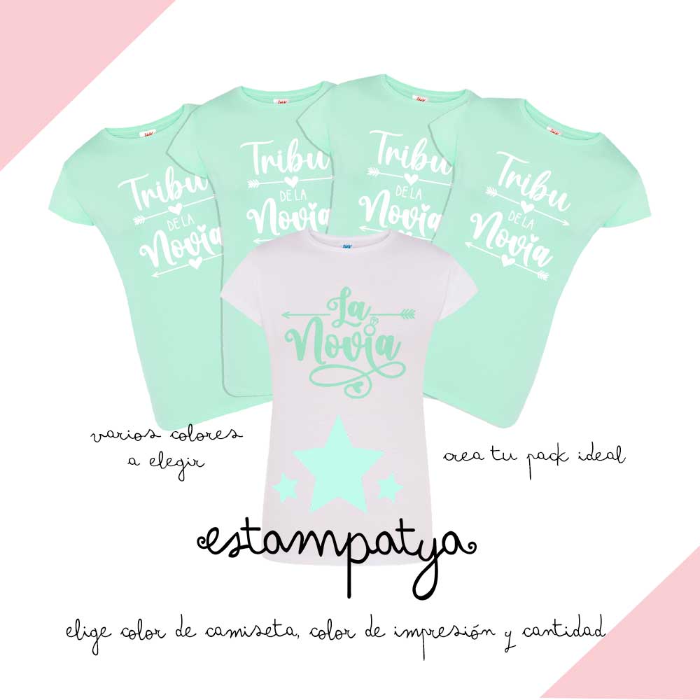 CAMISETAS-LA-TRIBU-DE-LA-NOVIA-MINT Camisetas La Tribu De La Novia Mint
